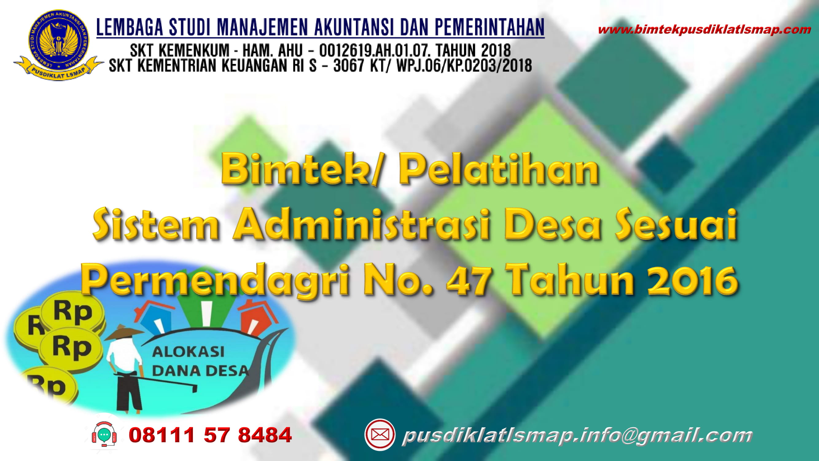 Info Jadwal Bimtek Desa Pelatihan Sistem Administrasi Desa Sesuai Permendagri No. 47 Tahun 2016